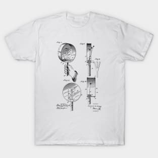 Hand Drum Vintage Patent Hand Drawing T-Shirt